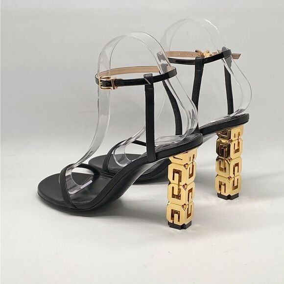 Givenchy G Cube Sculptural Heel Leather Sandals size 37 - Picture 9 of 13